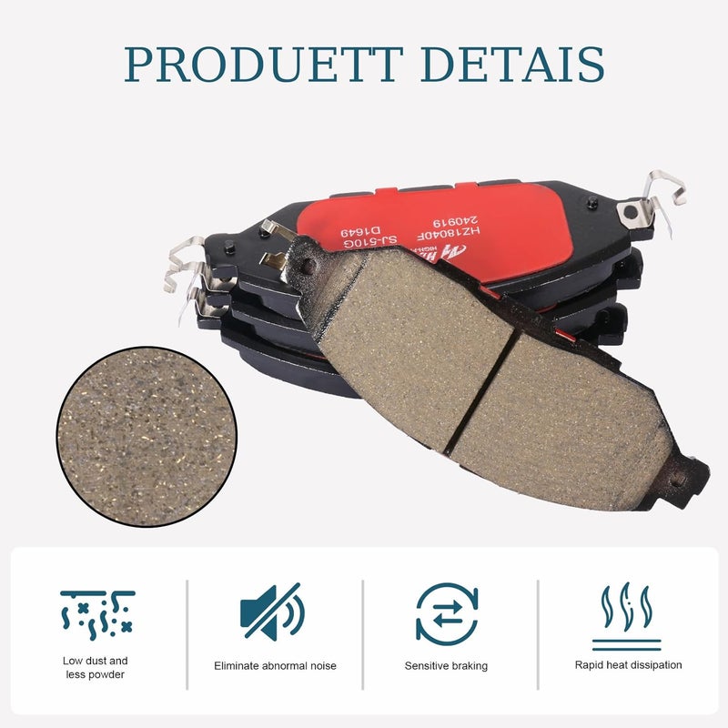 HECHENQICHE Ceramic Front Brake Pads for Infiniti JX35/QX60, for Nissan Murano, Pathfinde - Image 5